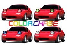 Color Chasing Led Headlight Flow Halo Kit For Mazda Miata 90-7