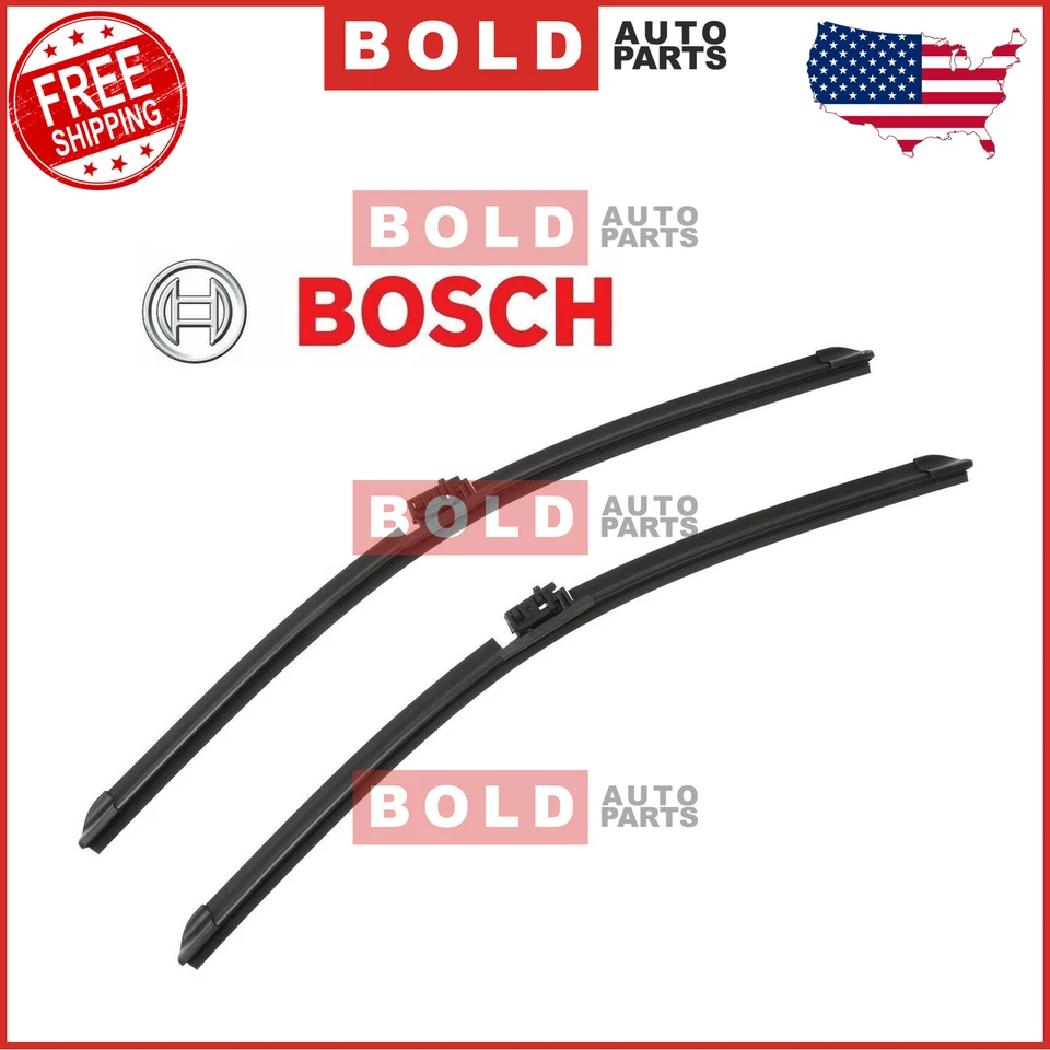 Juego de pares de limpiaparabrisas delantero izquierdo y derecho 22" Bosch para Mercedes W205 Foto 2 de 3