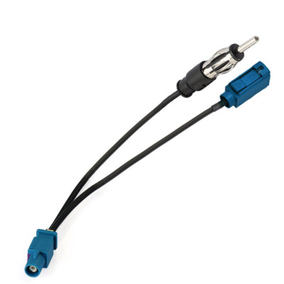 Car FM AM Radio Antenna Adapter Wire Splitter Cable Fakra Female to Male DIN 8''