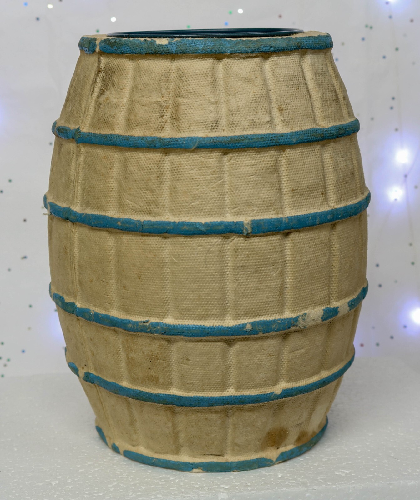 Vintage James Bank • Atlantic City Saltwater Taffy Barrel Paper Mâché Clown Bank