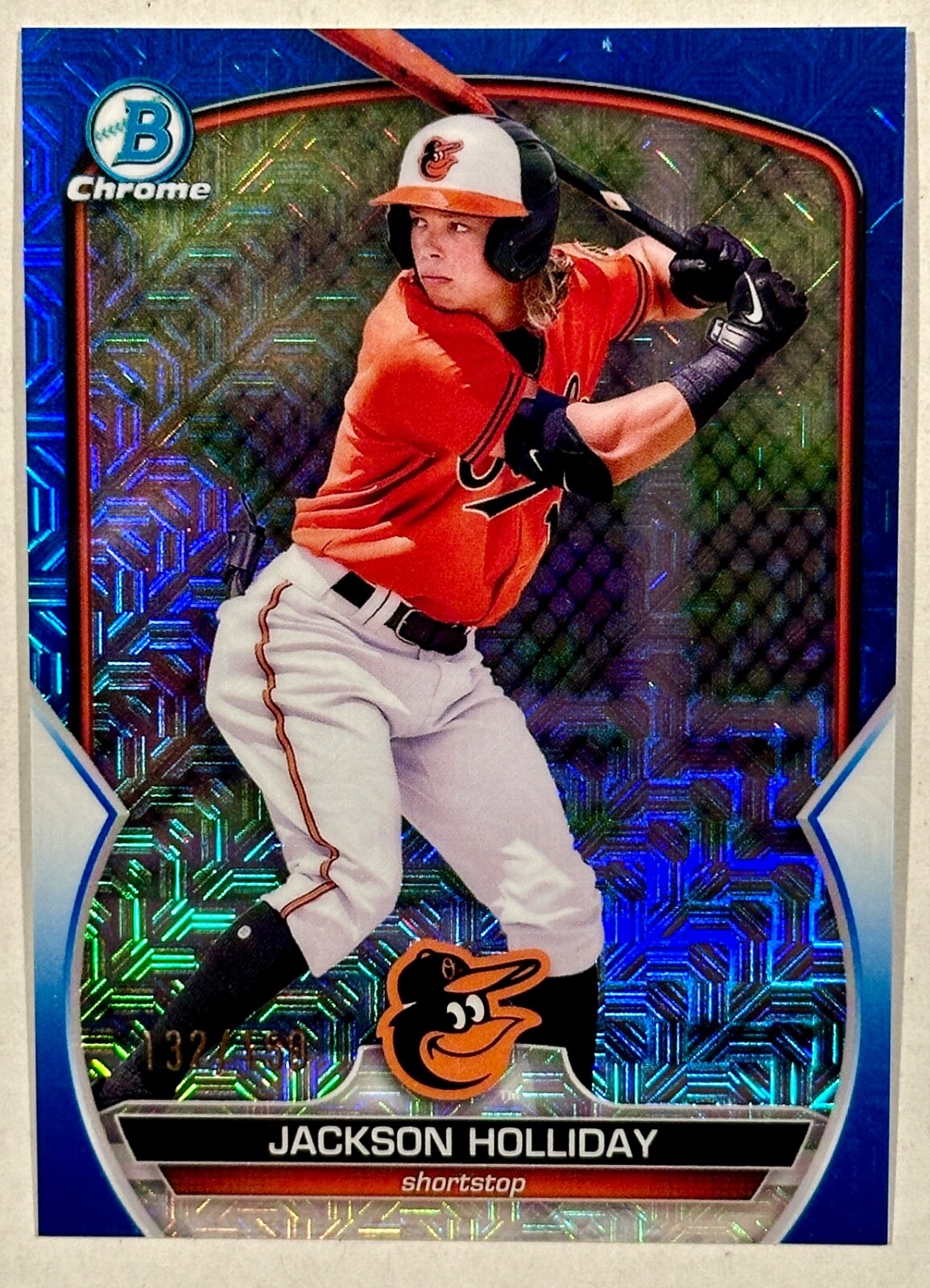 2023 Bowman Chrome  Jackson Holliday #BCP-20 BLUE MOJO  Mega BoxRefractor /150