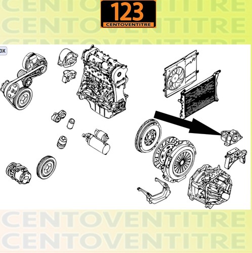 SUPPORTO SOSPENSIONE MOTORE ORIGINALE MARELLI ALFA MITO 1.3 MJET - Foto 2 di 9