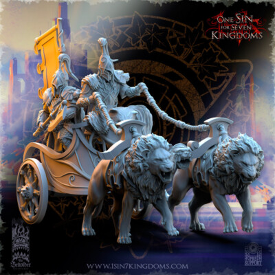 Elf Bear Guardian Chariot | The Beholder Miniatures |