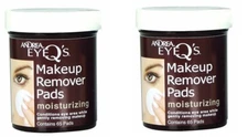 Andrea Eye Q'S Eye Make-Up Remover Pads Moisturizing 65 Each Pack Of 2