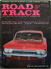 1960 ROAD & TRACK November CORVAIR 4speed 1929 Mercedes Benz SSKL LANCIA ZAGATO 