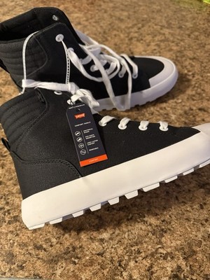 Levi's Womens Olivia Ii Ct CVS Black Lace Up Hi-top Shoes!!(9.5)