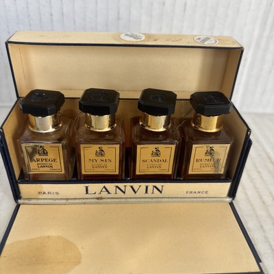 Rare Lanvin Paris Coffret 4 Bottle Mini Set with Contents **read*. Must see