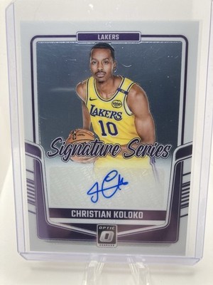 2024-25 Donruss Optic Christian Koloko Signature Series Autograph SS-KOL Lakers