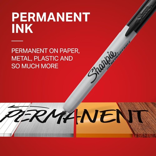12-Count Retractable Fine Tip Permanent Markers in Assorted Vibrant Colors - Picture 5 of 8