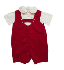 Tiny Tots Originals Vintage Romper and Shirt Holiday Set READ Boys 6M Approx