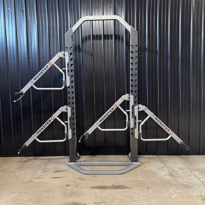 #ad Rogers Athletic Brute Rack w Monster Incline Arms Wall Mount Gym Equipment $1799.95