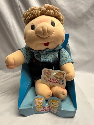 Vintage 1984 Dan Dee Piggy Wiggies Stuffed Pig New Sealed on Cardback! Blonde!