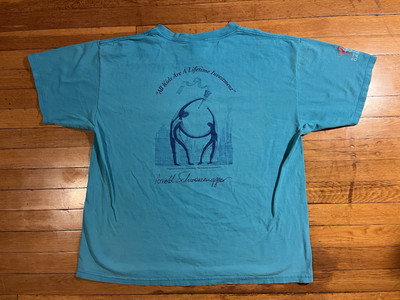 VINTAGE Planet Hollywood Shirt Men s XL Blue Arnold Schwarzenegger Inner City