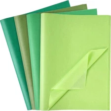 Koogel Green Tissue Paper - 112 Sheets, 20x14 Inch, Bulk Gift Wrapping 