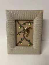 Framed Jewelry Art Wall Art Photo Frame Toucan in Tree Mixed Media Collage 9x7
