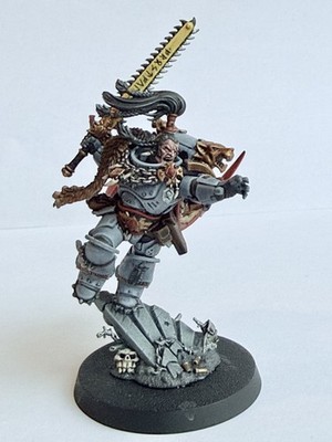 Warhammer 40K Space Wolves Marines Ragnar Blackmane bemalt