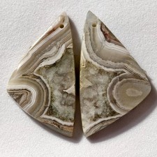 36 Cts Natural Crazy Lace Agate Drilled Pair Cabochon Gemstone 34.1 X 18.7 MM