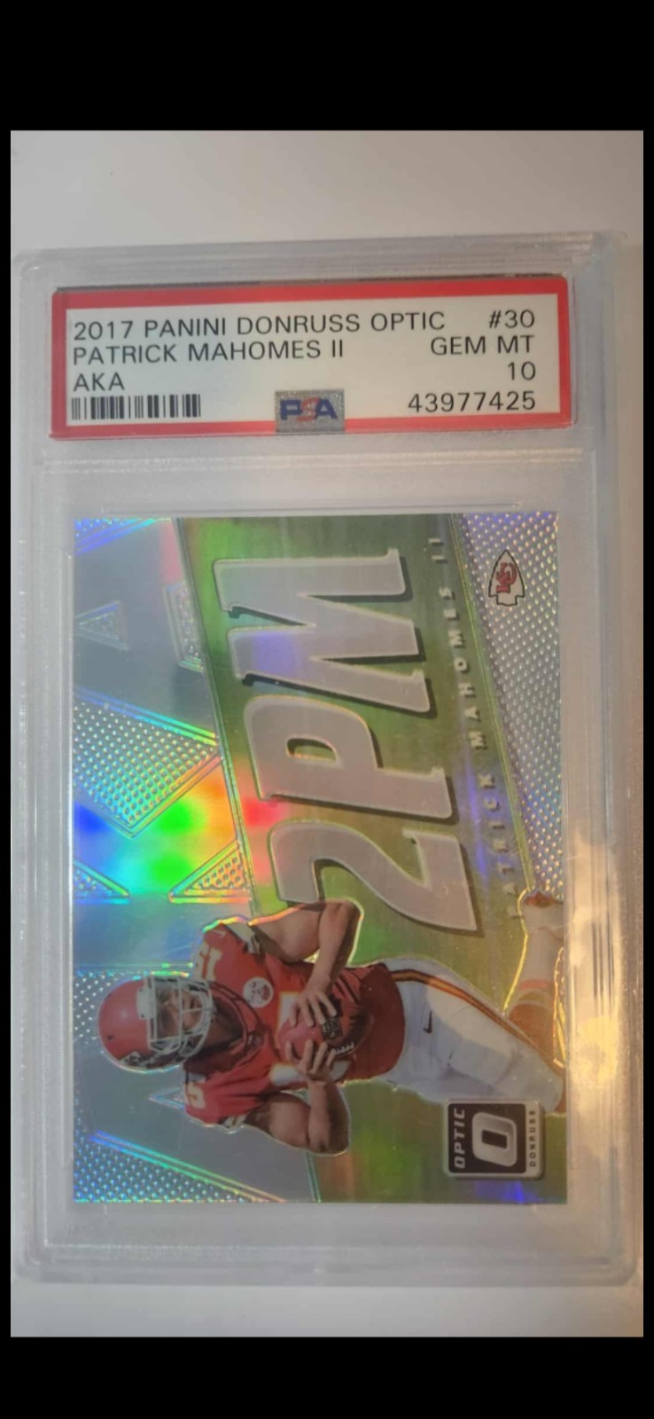 Patrick Mahomes Panini Donruss Optic Aka #30 Base
