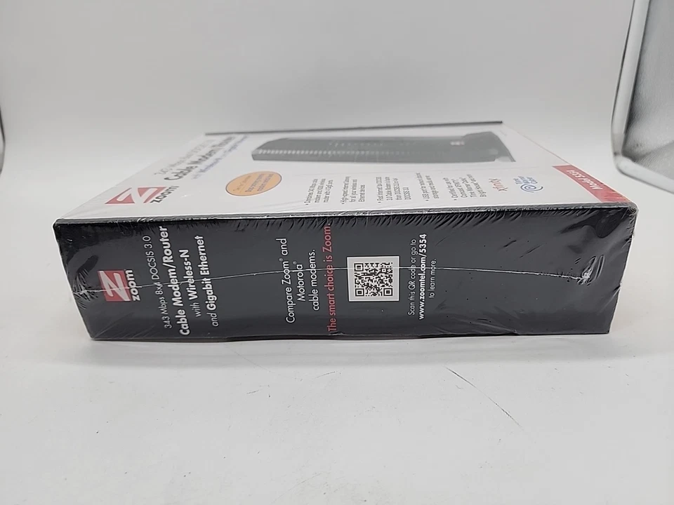 ZOOM 343 Mbps 8x4 DOCSIS 3.0 Cable Modem ROUTER With Wirreless-N and Gigabit - Image 4 of 4