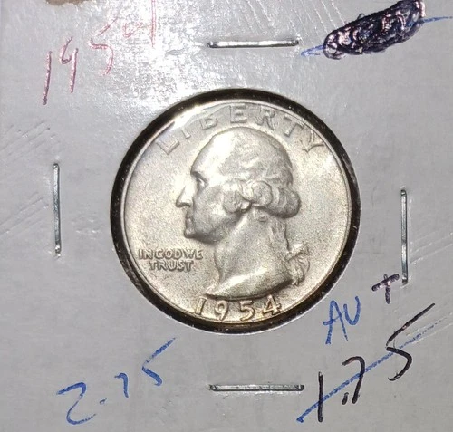 1954 Washington Quarter BU