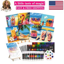 36 Pcs Paint and Sip Kit for Adults 8''x10'' Pre Drawn Canvas for Painting DI...
