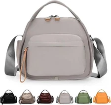 Veluna Shoulder Bag, Women Veluna Crossbody Shoulder Bag, Solid Zipper Handbag