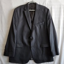 Lauren Ralph Lauren Houndstooth Blazer Sport Coat Jacket Mens 48L Gray Vent Sewn