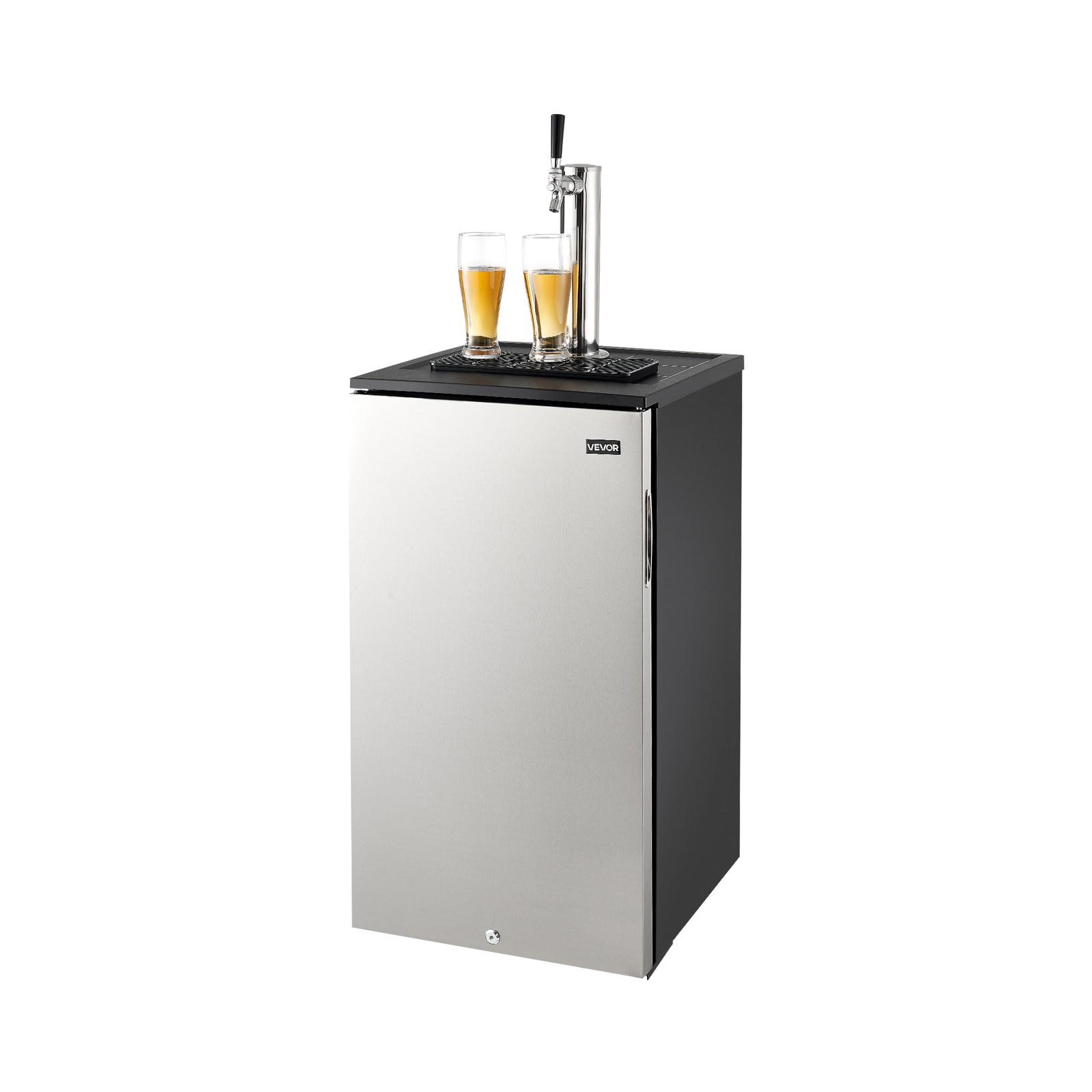 VEVOR Beer Kegerator with CO2 Tank Single-Tap Beer Dispenser 92L Refrigerator