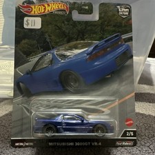 Hot Wheels Mitsubishi 3000GT VR-4 1:64 Blue Real Riders Diecast Car