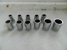 Vintage FACOM 12-POINT SOCKETS x 11 - 1/2" Drive.Metric.Workshop Hand Tools.