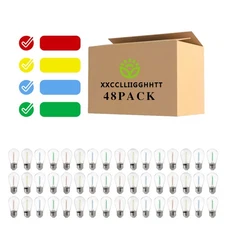 S14 LED Replace Light Bulbs for Patio String Light Shatter-Resistant 48
