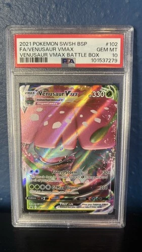 PSA 10! Venusaur VMAX SWSH #102 Promo Venusaur VMAX Battle Box!