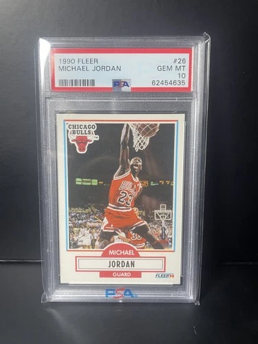 PSA 10 MICHAEL JORDAN 1990/91 FLEER BASKETBALL CARD #26 BULLS    GEM MINT PSA 10