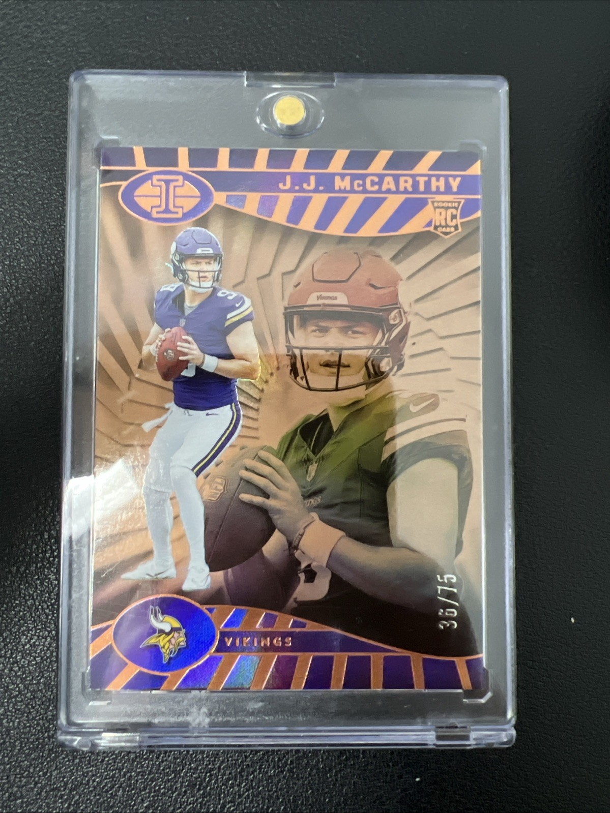 2024 Panini Illusions - J.J. McCarthy #100 Trophy Collection Bronze /75 (RC)