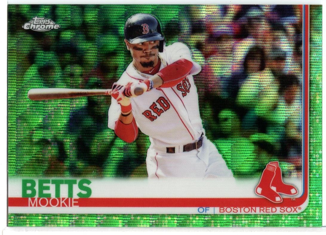 2019 Topps Chrome #50 Mookie Betts Green Wave Refractor #/99