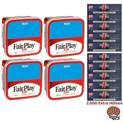 FairPlay American Blend Volumentabak Maxi Box 4x 300g, Pall Mall Red Xtra Hülsen