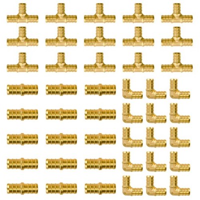 1/2'' Pex Fittings, SUNGATOR 45 PCS 1/2 Inch B, 45pcs, Copper 