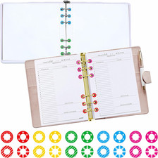 3000 Pack Colorful Hole Punch Reinforcement Sticker Labels, Tear Resistant Plast