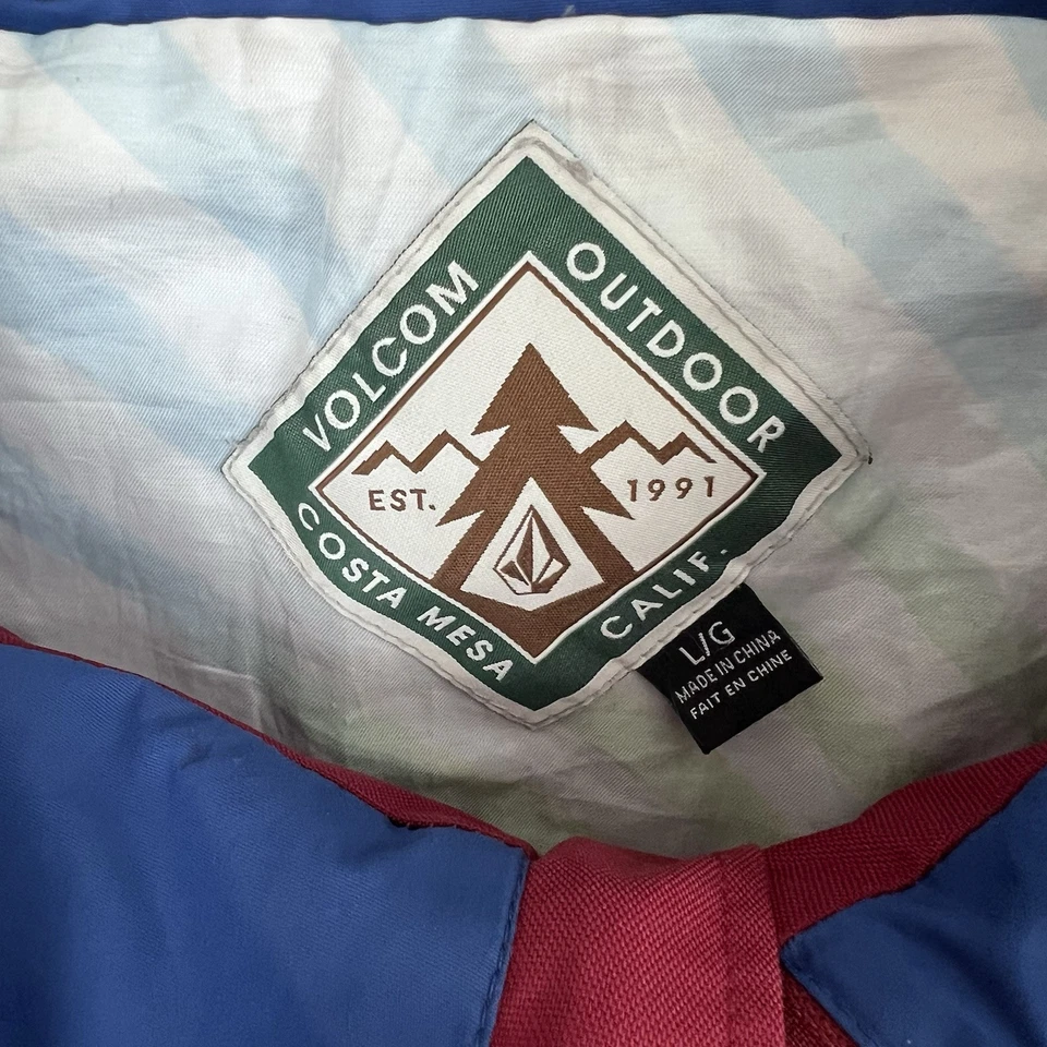 Volcom Outdoor Jacket Full Zip Large Mountain Ridge Lined Outdoor Skiing Rock - Image 3 of 4