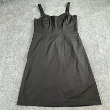 Ann Taylor Dress Women 14 Black Minimalist Office Whimsigoth Witchy Dark Fairy