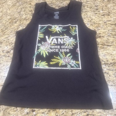 Woman's Vans Off The Wall Califlower Tank- Licorice Brown Sizes   XSMALL Cpix