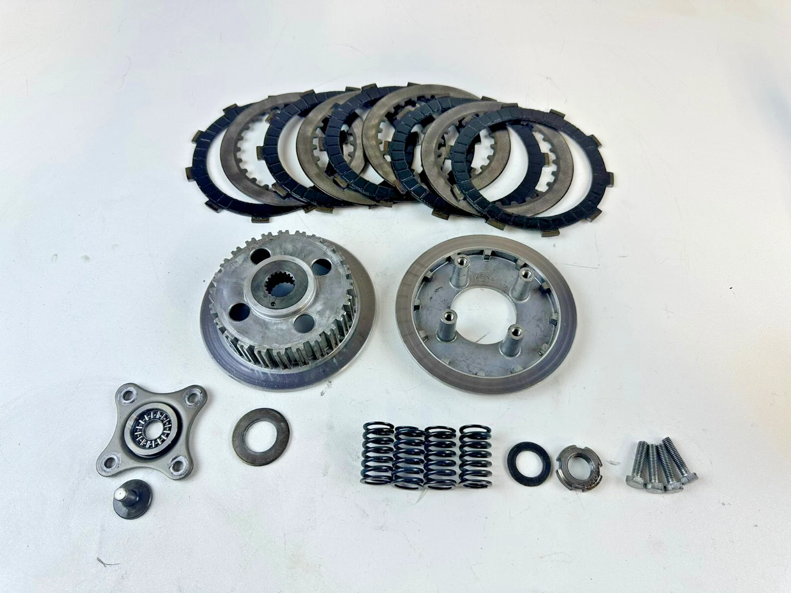 Honda 1984 XR200R Clutch Kit Basket Inner Assembly Complete Nice Plates Springs