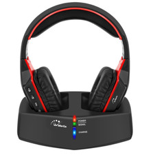 Wireless Headphones for TV Watching with 5.8Ghz RF Transmitter Charging Dock NEW