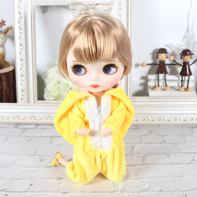 12'' Blythe factory Doll Short blond hair Joints body make-up matte face gift toy