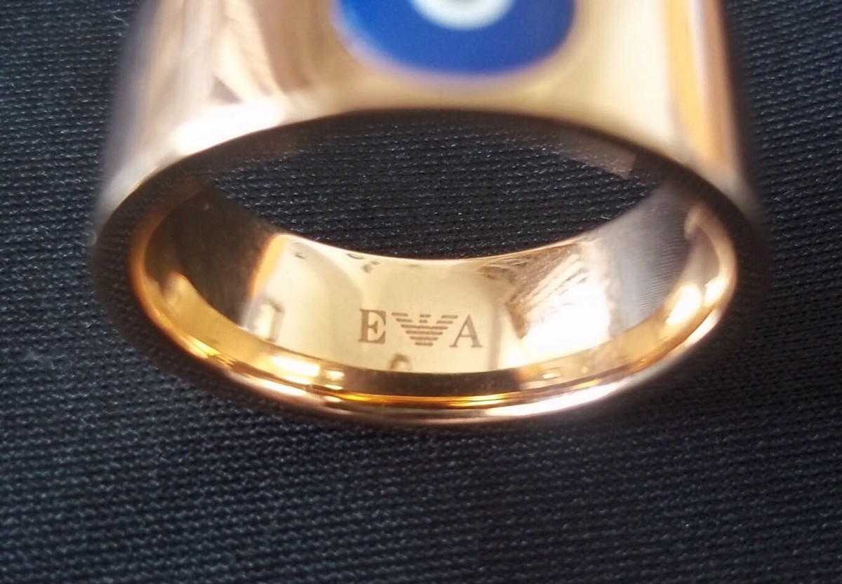 Emporio Armani Stacking Rings x3 Stainless Steel Evil Eye Design