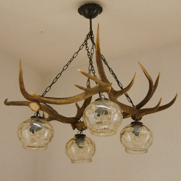4 Geweihlampe Lampen Mit Deko Leuchte Licht Lampe Geweih Flammig 4