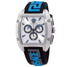 Versace Dominus Chronograph Quartz Silver Dial Men's Watch VE6H00123