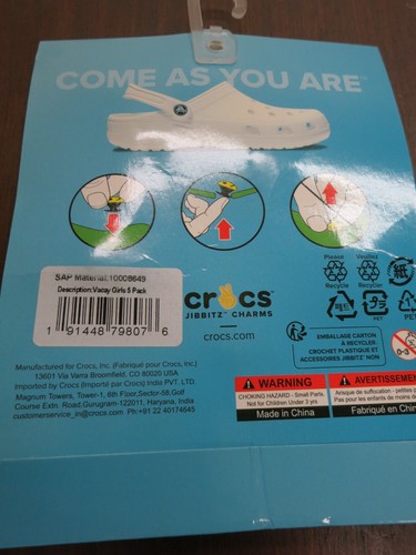 Crocs Uniquely You-Vacay Girls- Jibbitz Charms 5 Pack, Camera, water bottle - Picture 3 of 3