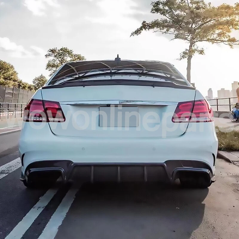 Duckbill Trunk Spoiler Lip Gloss Black For Mercedes Benz W212 E350 E63 2010-2016 Foto 3 de 4