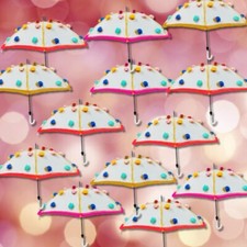 Decorative Indian Umbrellas Pom Pom Wedding Mehndi Haldi Decoration